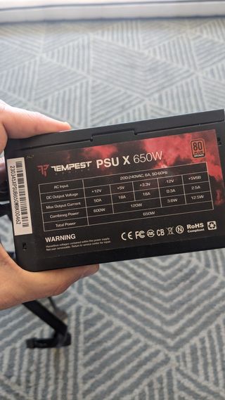 alimentacion modular Tempest PSU X 650W