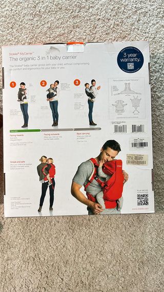 Mochila Stokke My Carrier frontal y trasera