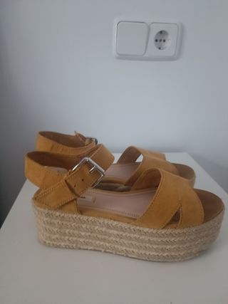 Sandalias esparto Pull&Bear, T. 38