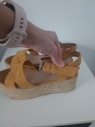 Sandalias esparto Pull&Bear, T. 38