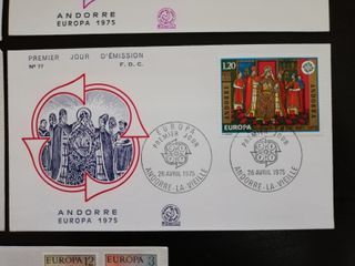 Lote sobres primer dia de Andorra