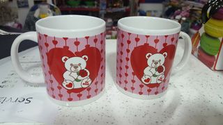 tazza latte 2 pezzi in ceramica senza scatola