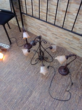 Conjunto Cabecero,lámparas,espejo estant