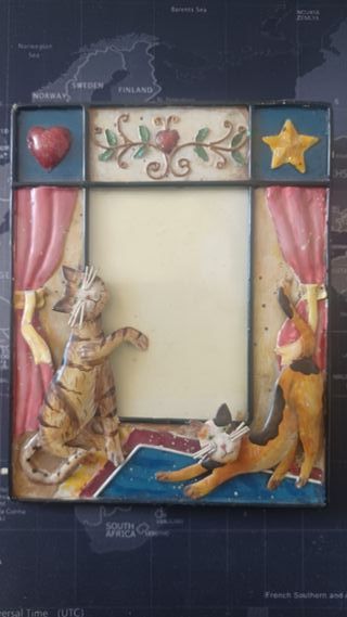 Portafoto da tavolo in metallo - Tema Gattini 3D