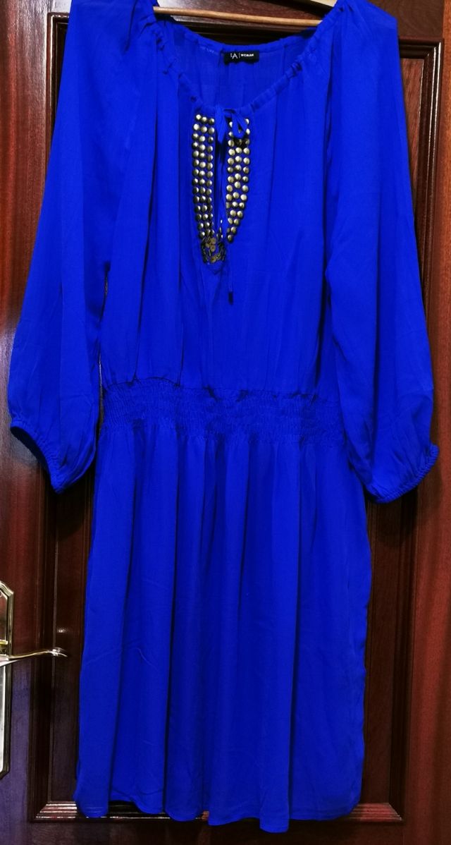 Vestido fino com manga