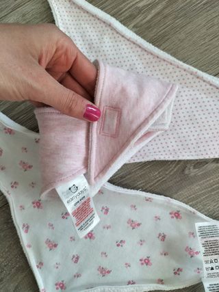 Lote 3 bandanas/baberos bebé niña