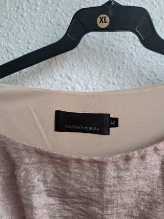 Vestido ceremonia rosa con brillos