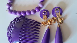 Pendientes flamenca morados