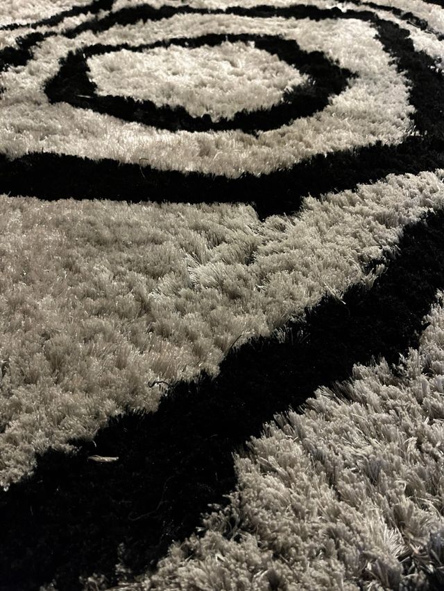 Alfombra de pelo gris