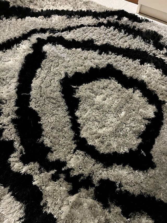 Alfombra de pelo gris