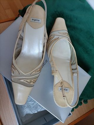 Zapatos Ceremonia Beige Talla 36