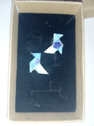 ARTESANÍA PENDIENTES PAPIROFLEXIA PAJARITA NUEVOS