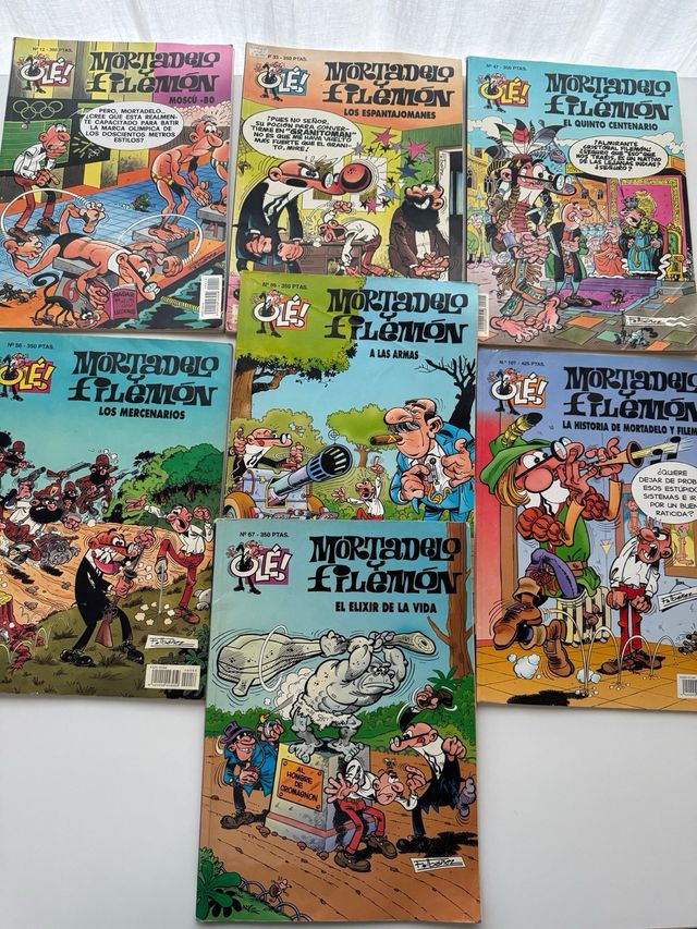 Lote coleccion OLÉ Mortadelo y Filemon (años 90)