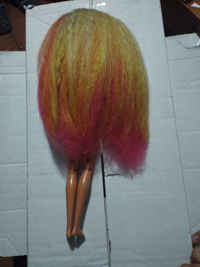 Barbie long Rainbow hula hair
