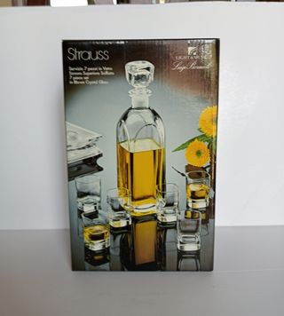 Decanter per whisky più 6 bicchierini 