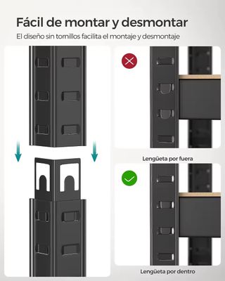 Estantería metálica modular 180cm negra NUEVA