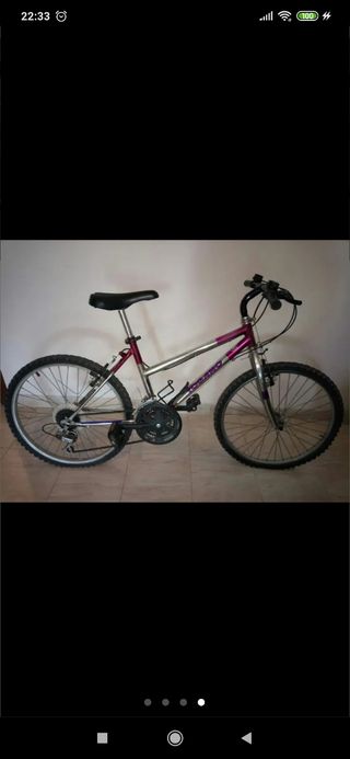 Bicicleta chica montaña cambios