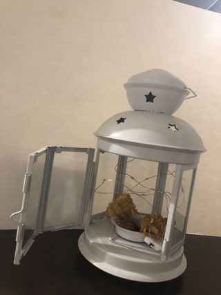 10 lanterne bianche porta candela