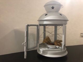 10 lanterne bianche porta candela