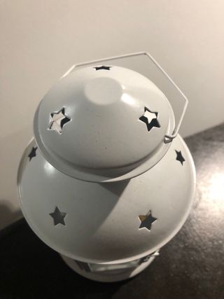 10 lanterne bianche porta candela