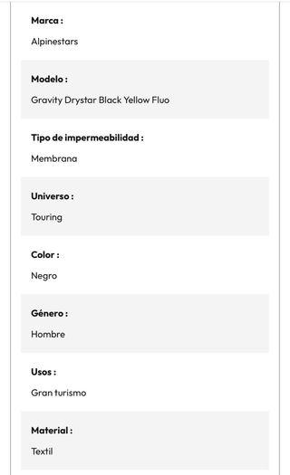 Chaqueta moto alpinestar gravity drystar