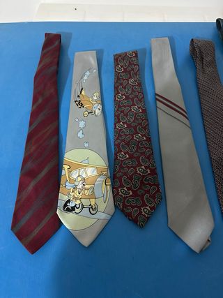 Lotto di 6 cravatte colorate vintage