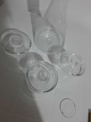 Bottiglia bicchieri cristallo di boemia