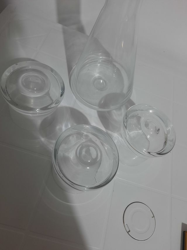 Bottiglia bicchieri cristallo di boemia