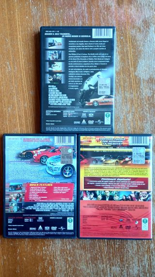 3 film DVD "Fast and Furious"