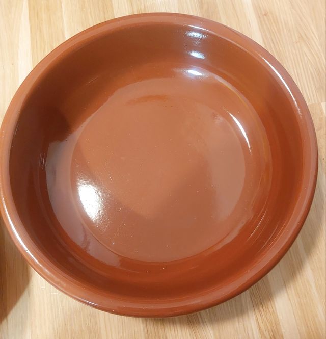 Lote 4 cazuelas de barro