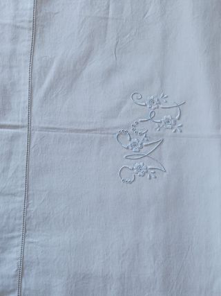 Sábana encimera y almohada de algodón