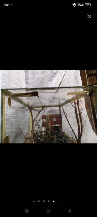 Antiguo diorama maqueta militar 2 guerra mundial