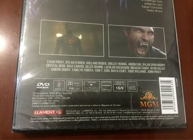 TEEN WOLF 3 DVD QUINTA TEMPORADA PARTE 2 NUEVO