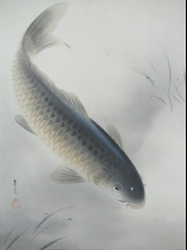 Dipinto giapponese su seta e carta dal Giappone