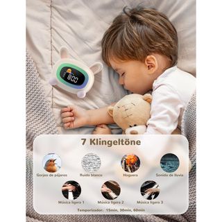 ★ Despertador infantil RGB Pantalla LED