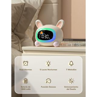 ★ Despertador infantil RGB Pantalla LED