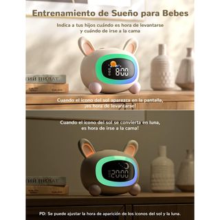 ★ Despertador infantil RGB Pantalla LED