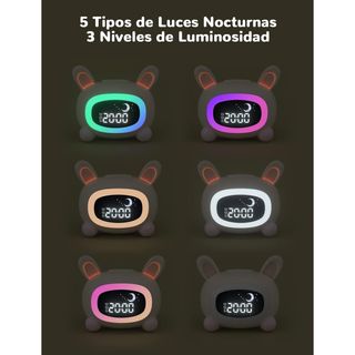 ★ Despertador infantil RGB Pantalla LED