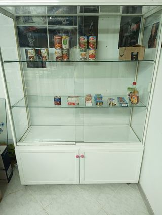 Vitrina blanca aluminio grande