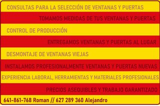 Producción e instalación de ventanas y puertas PVC