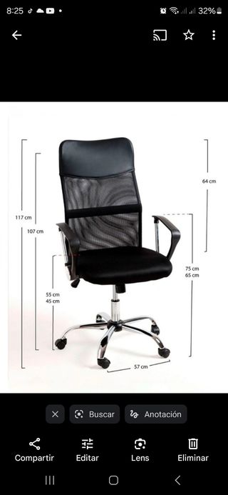 Silla ruedas oficina