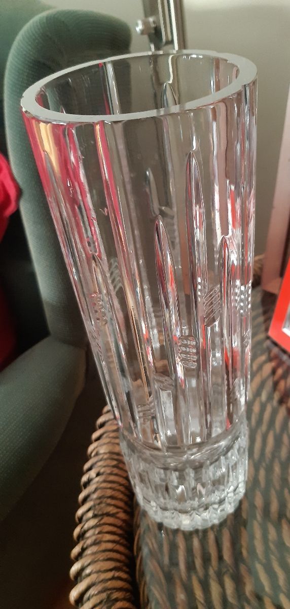 Jarrón florero de Cristal de Bohemia nuevo