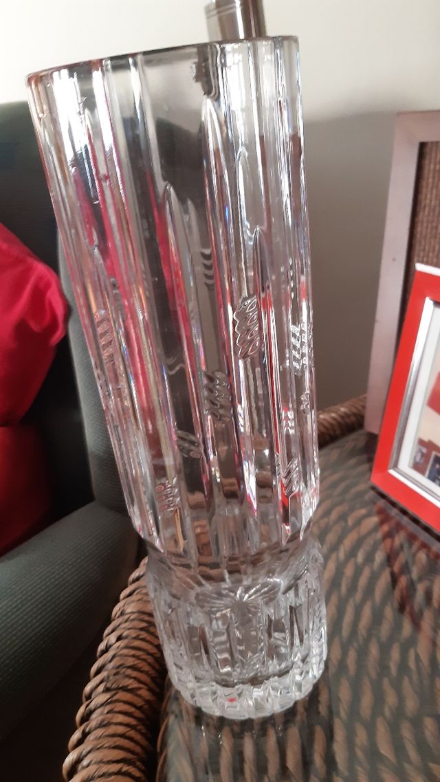 Jarrón florero de Cristal de Bohemia nuevo