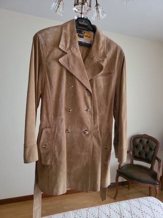 Chaqueta de ante marrón 