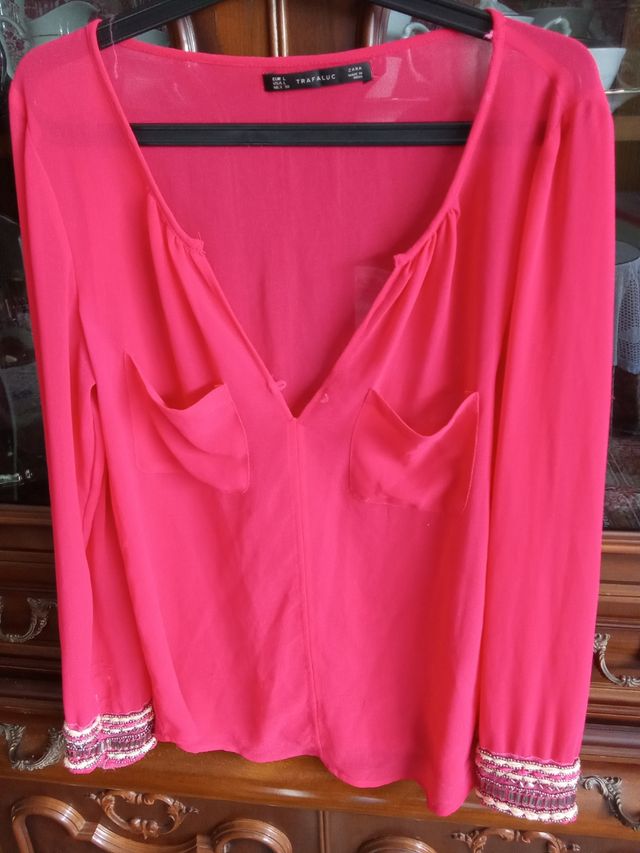 Blusa roja joya trafaluc