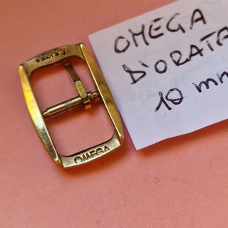 Vintage Rara Fibbia OMEGA d'orata