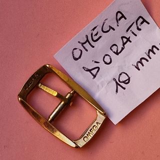 Vintage Rara Fibbia OMEGA d'orata