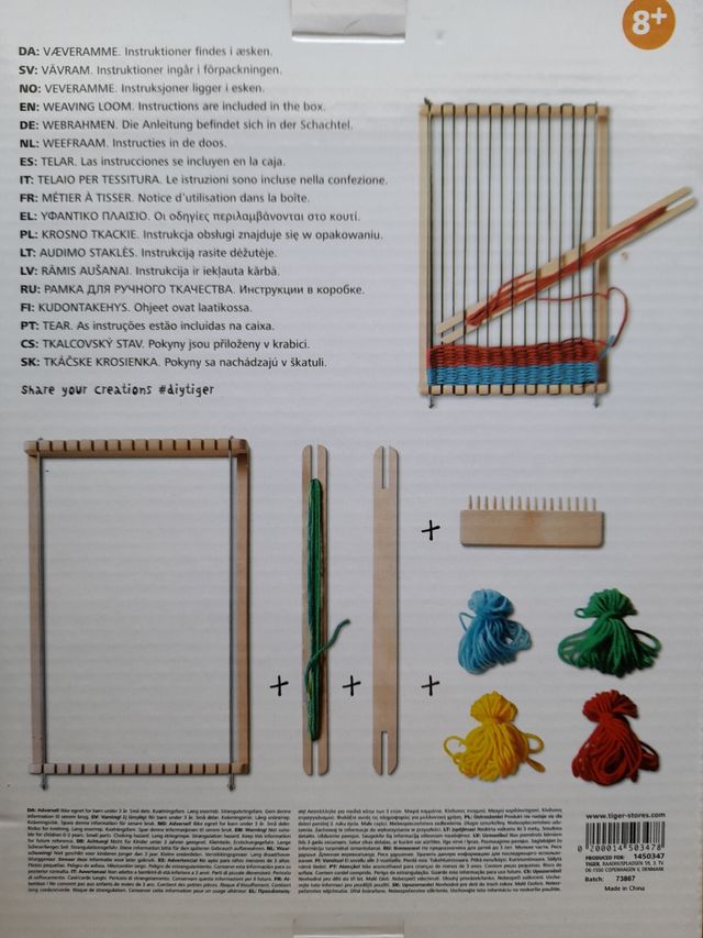 Telar de iniciación con instrucciones