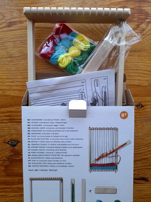 Telar de iniciación con instrucciones