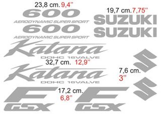 Pegatina Katana 600 1998